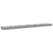 Verhoogd tuinbed staal 600x80x24 cm grijs