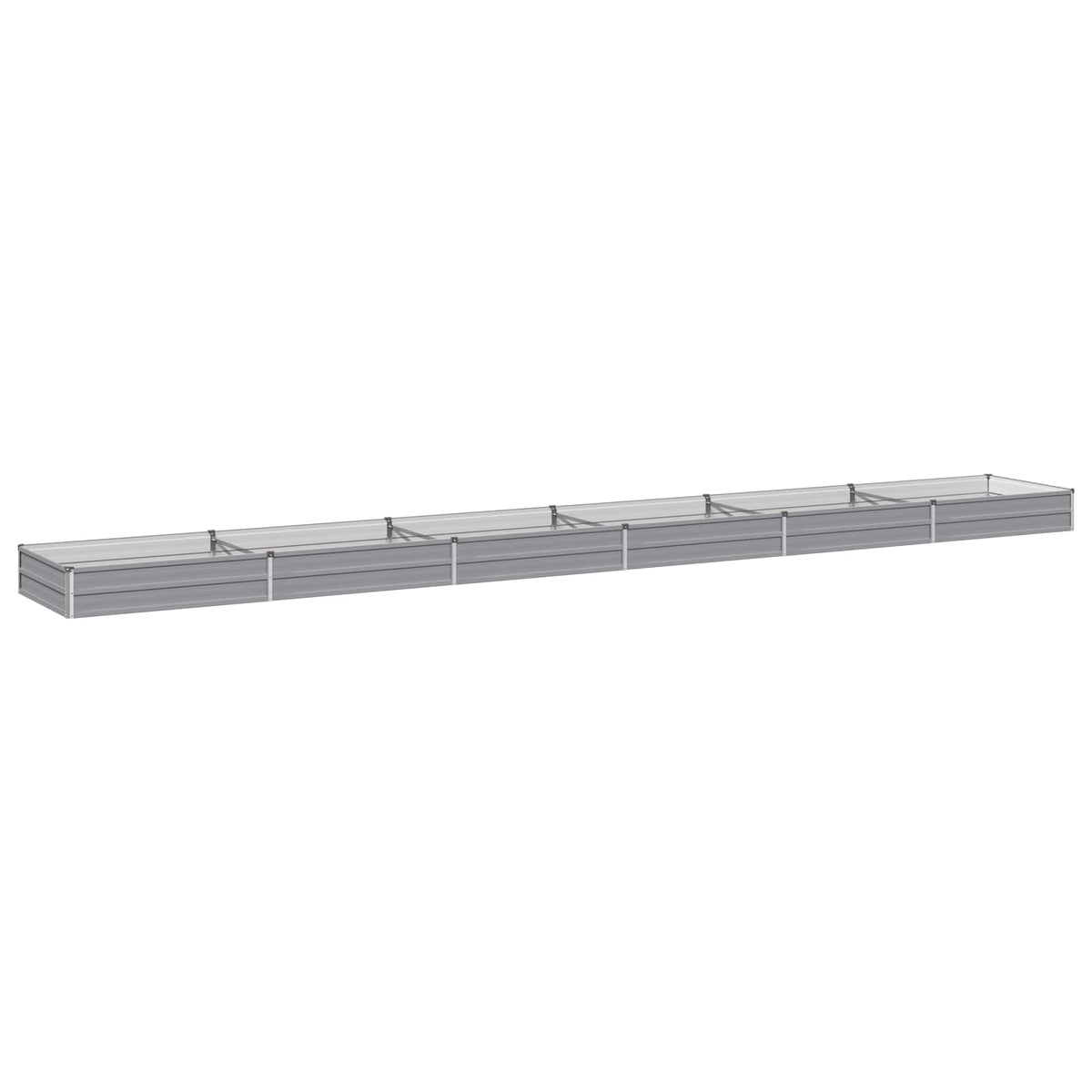 Verhoogd Tuinbed Grijs 600 x 80 x 24 cm koudgewalst staal