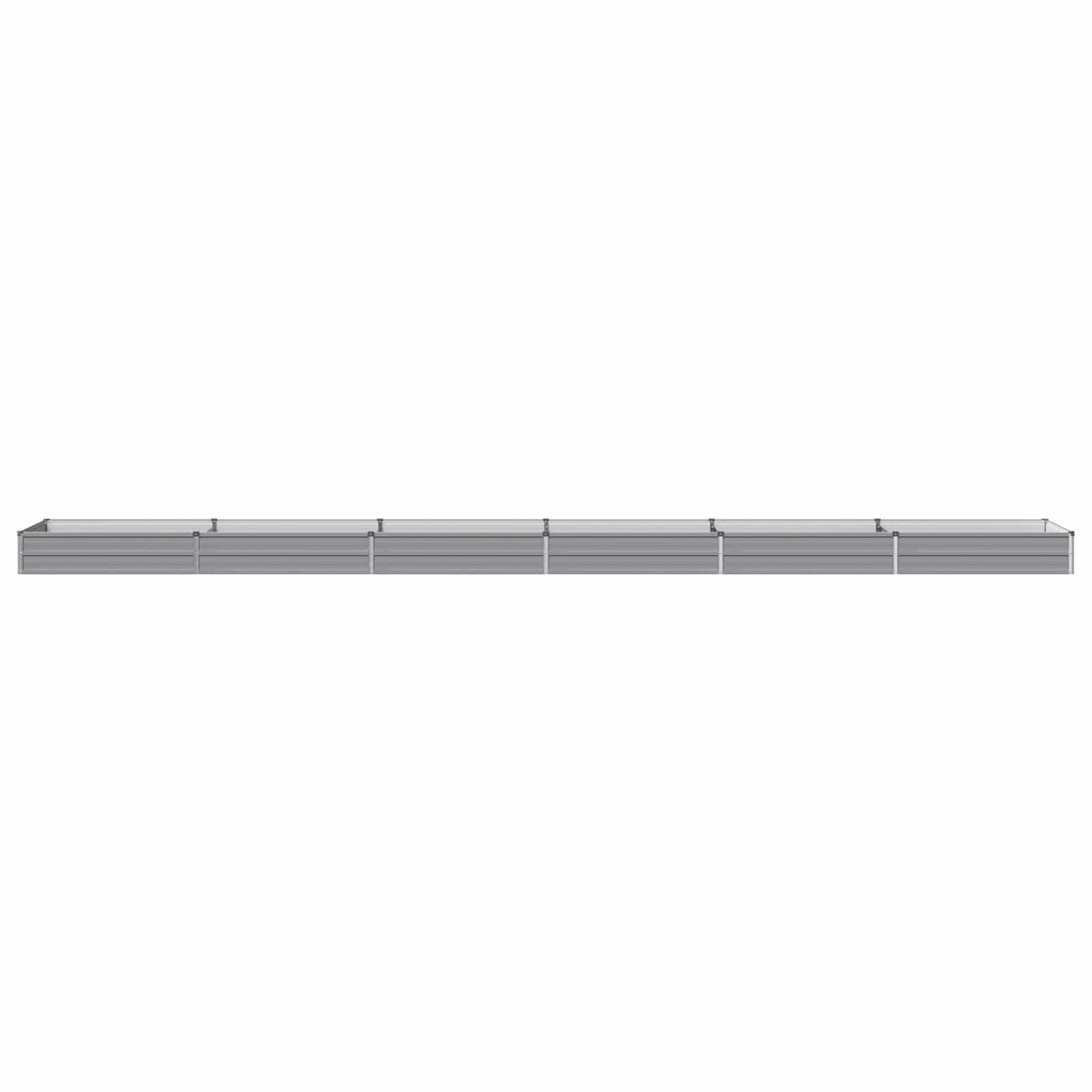 Verhoogd Tuinbed Grijs 600 x 80 x 24 cm koudgewalst staal