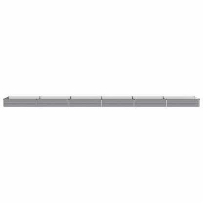 Verhoogd Tuinbed Grijs 600 x 80 x 24 cm koudgewalst staal