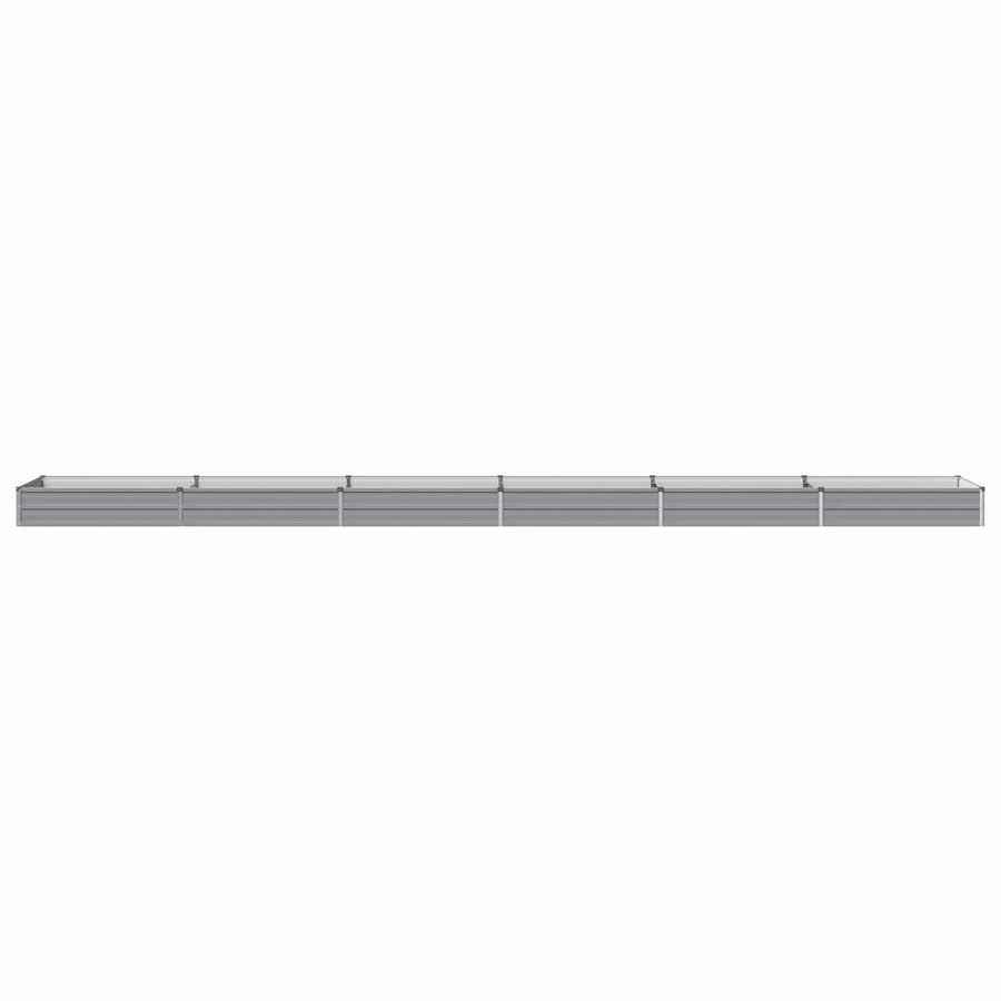 Verhoogd Tuinbed Grijs 600 x 80 x 24 cm koudgewalst staal