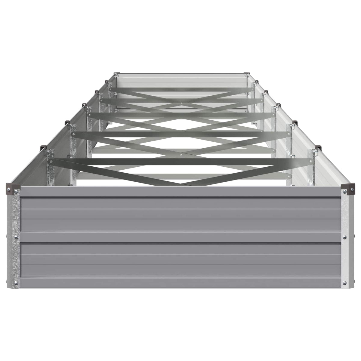 Verhoogd Tuinbed Grijs 600 x 80 x 24 cm koudgewalst staal