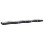 Verhoogd tuinbed 600x80x24 cm antraciet staal
