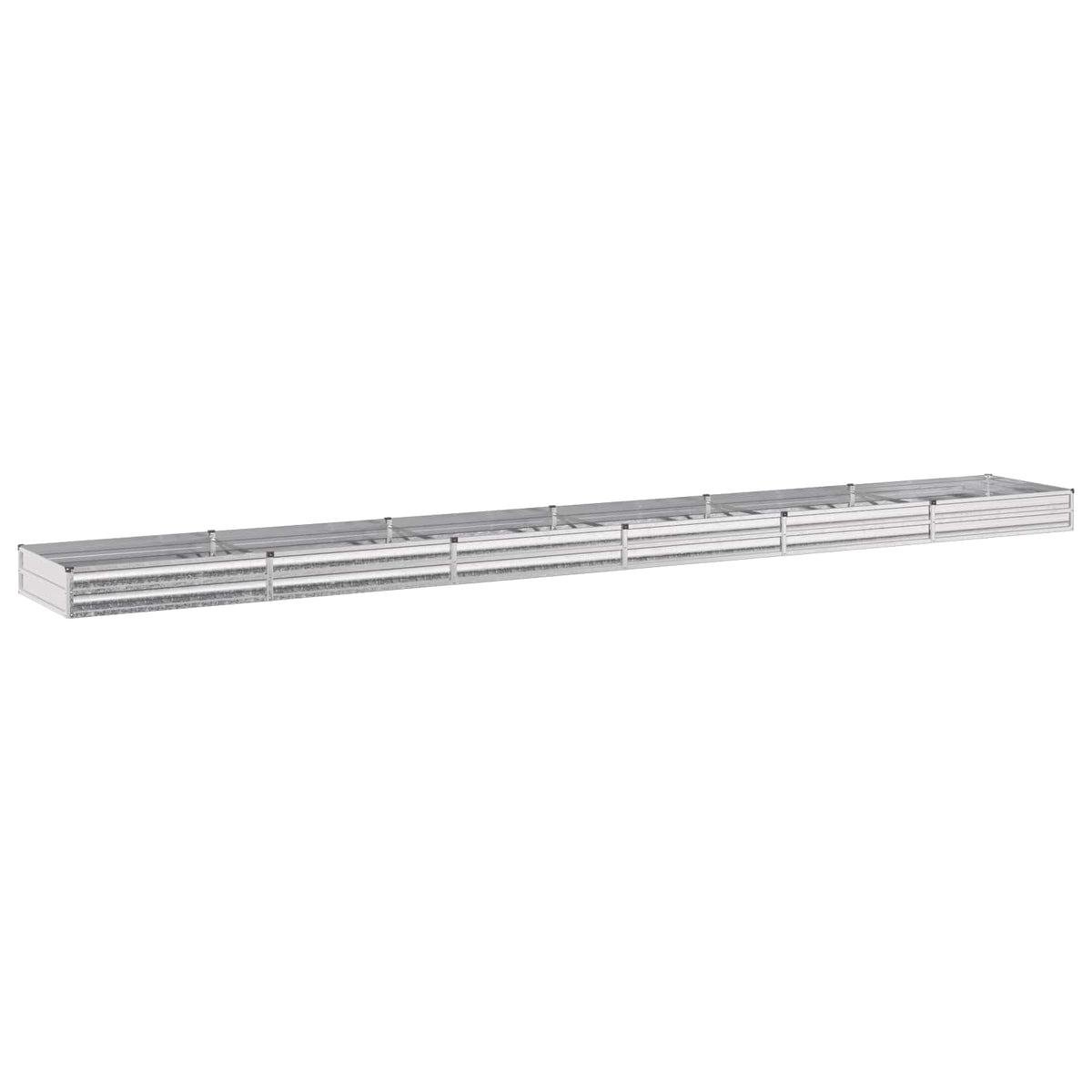 Verhoogd Tuinbed Zilverkleurig 600 x 80 x 24 cm gegalvaniseerd