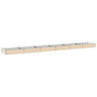 Verhoogd tuinbed 600x80x24 cm koudgewalst staal ivoor