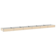 Verhoogd tuinbed 600x80x24 cm koudgewalst staal ivoor