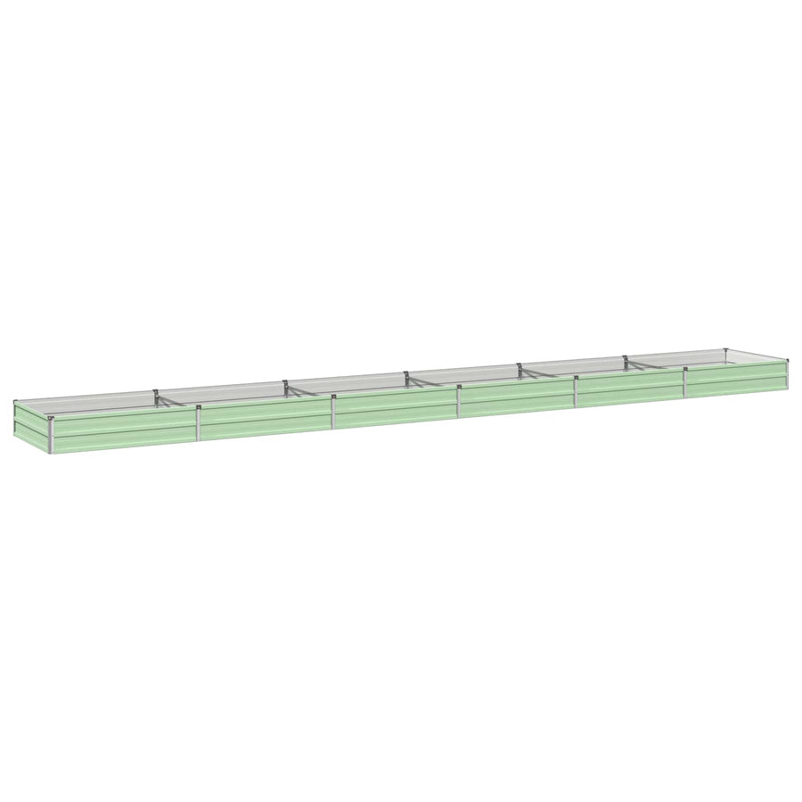 Verhoogd Tuinbed Pastelgroen 600 x 80 x 24 cm koudgewalst staal