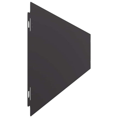 Gazonrand 30 st 15 x 103 cm Staal Zwart
