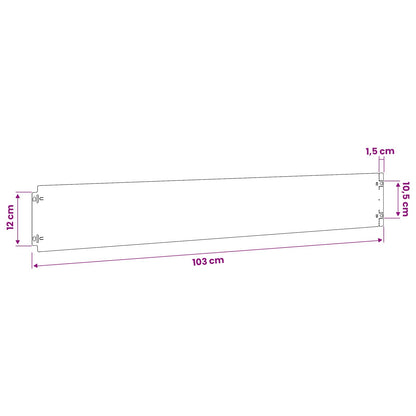 Gazonrand 30 st 15 x 103 cm Staal Wit