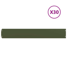 Gazonrand 30 st 15 x 103 cm Staal Olijfgroen
