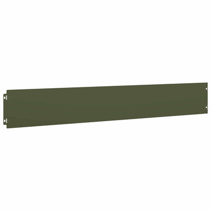 Gazonrand 30 st 15 x 103 cm Staal Olijfgroen