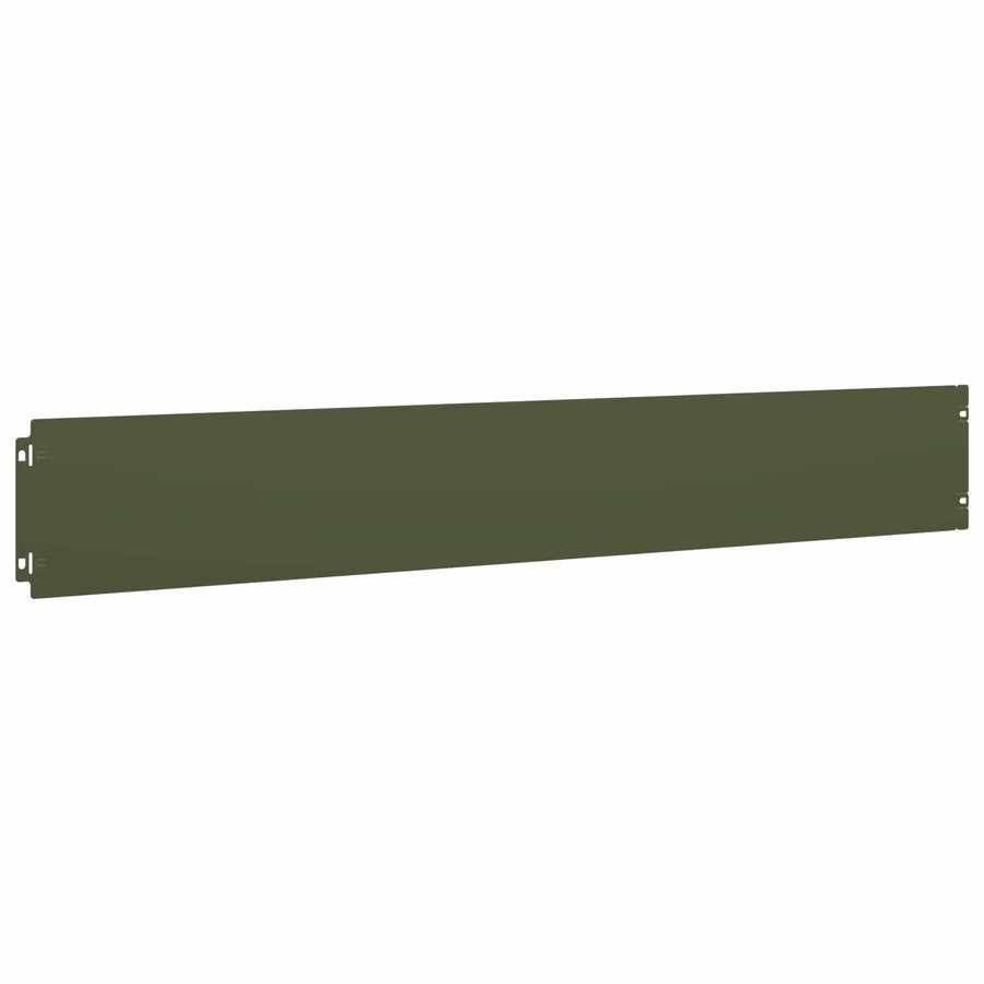 Gazonrand 30 st 15 x 103 cm Staal Olijfgroen