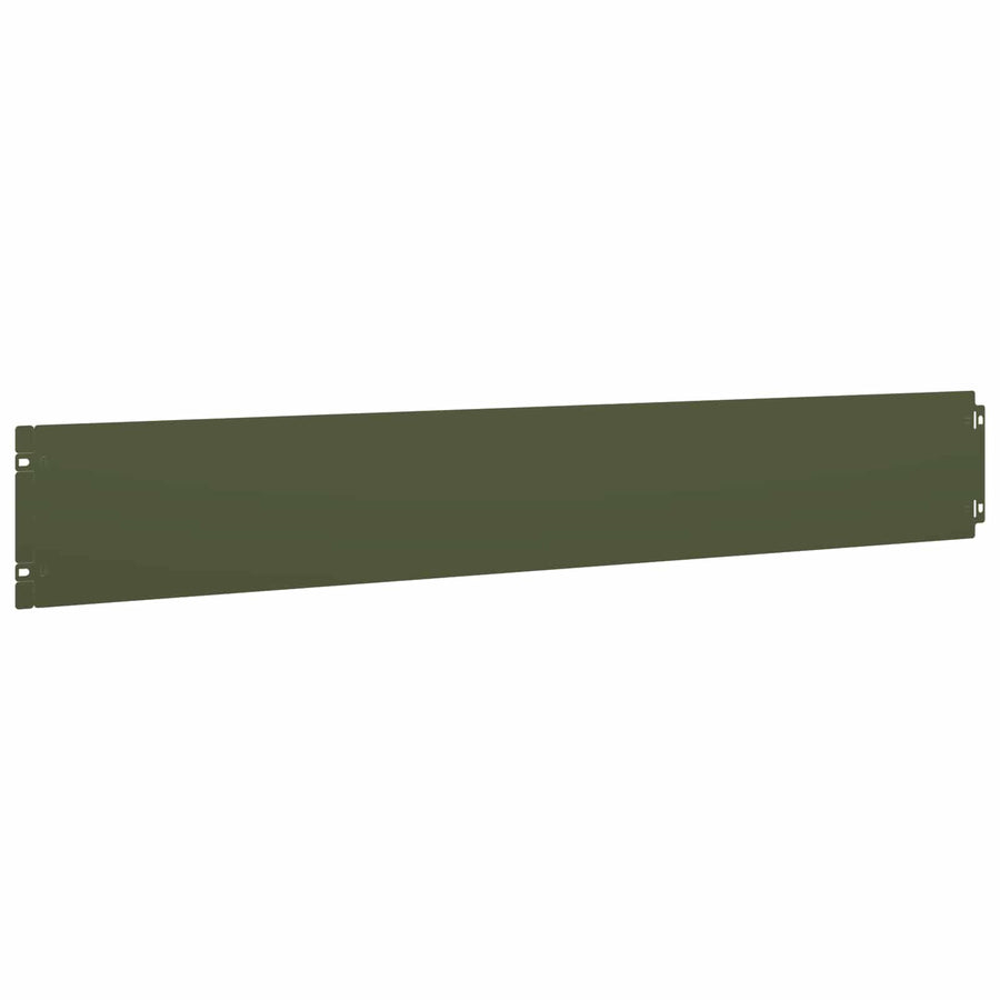 Gazonrand 30 st 15 x 103 cm Staal Olijfgroen