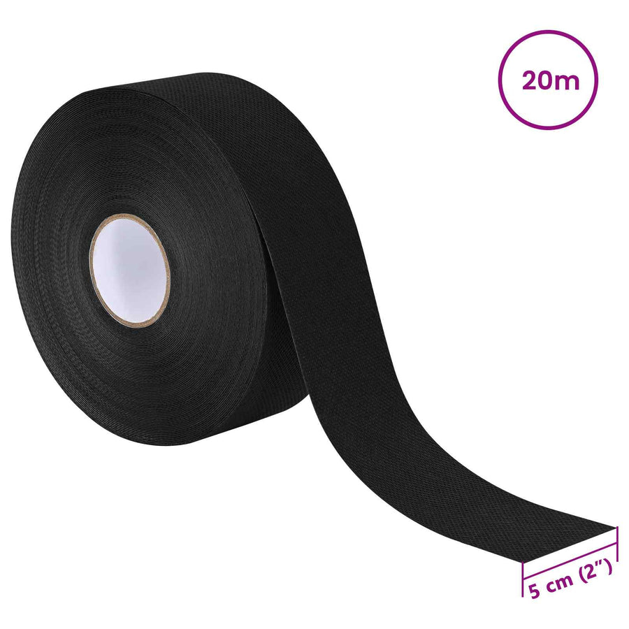 Zelfklevende kunstgras tape Zwart 5 cm x 20 m Niet-geweven Stof