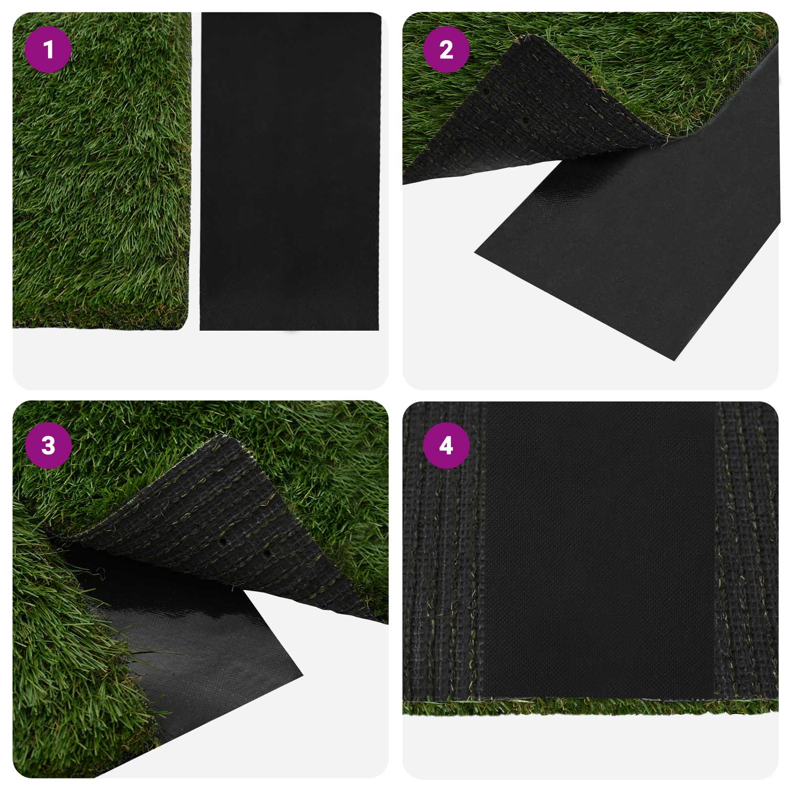 Zelfklevende kunstgras tape Zwart 15 cm x 10 m