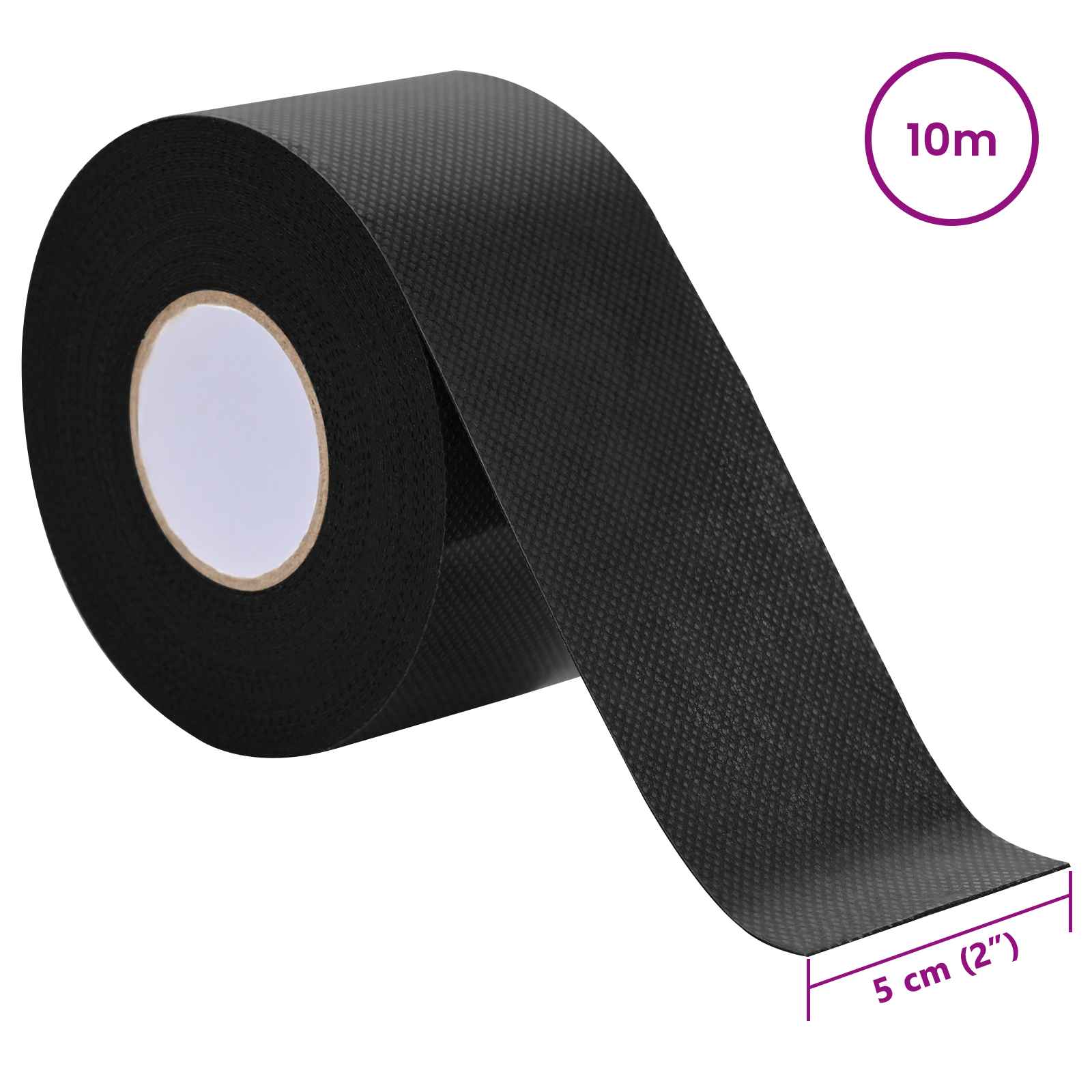Zelfklevende kunstgras tape Zwart 5 cm x 10 m Niet-geweven Stof