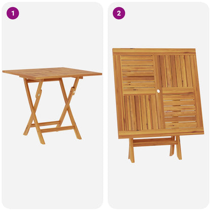 3-delige opvouwbare bistroset voor in de tuin Naturel