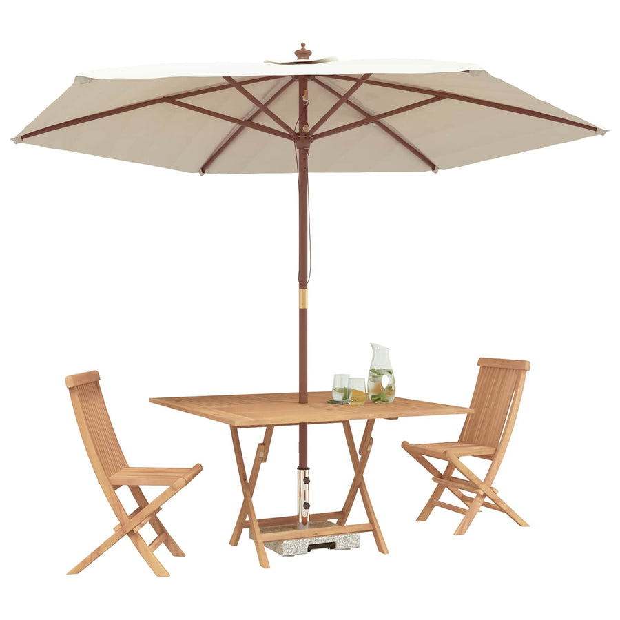 Tuin Bistro Set 3 pcs Bruin Massief Teak Hout