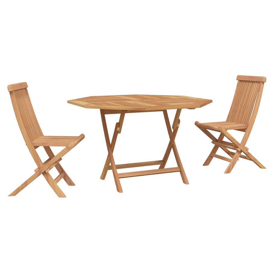 Tuin Bistro Set 3 pcs Bruin Massief Teak Hout