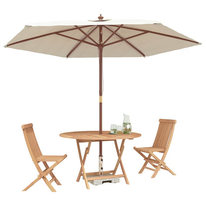 Tuinbistroset 3 st. Naturel Massief Teakhout