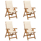 Tuinstoelen recliner 4 st massief acaciahout naturel
