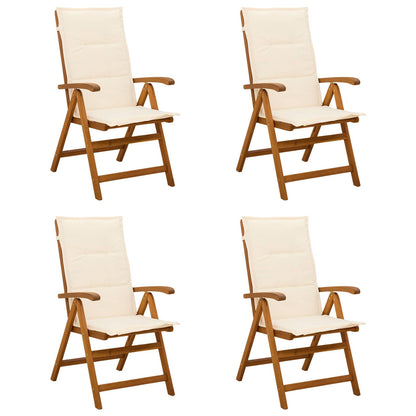 Recliner Tuinstoelen 4 st Naturel Massief Acaciahout