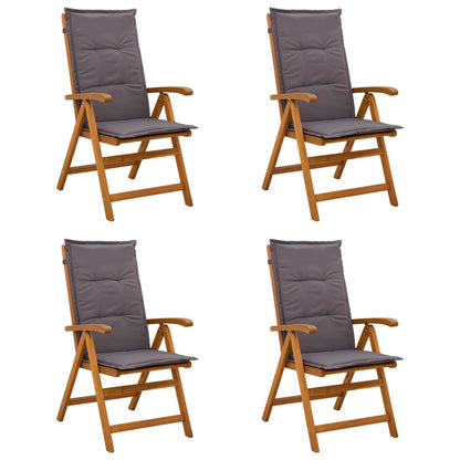 Recliner Tuinstoelen 4 st Naturel Massief Acaciahout