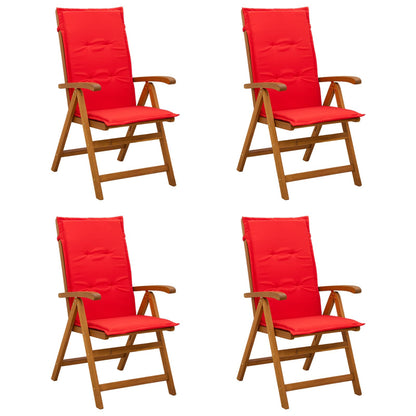 Recliner Tuinstoelen 4 st Naturel Massief Acaciahout