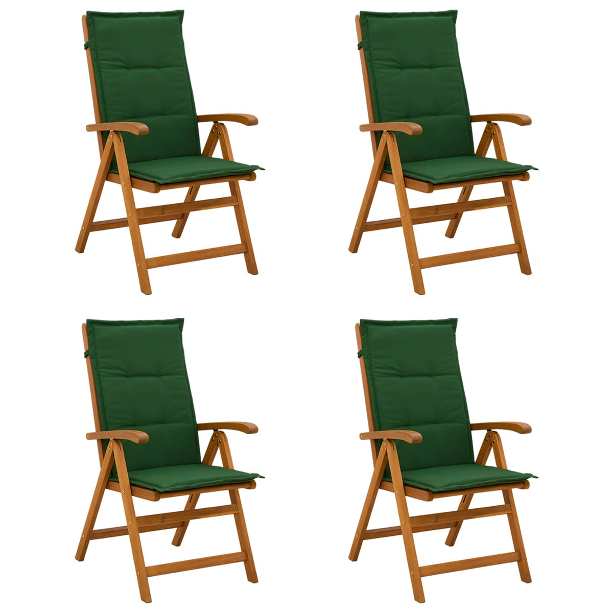 Recliner Tuinstoelen 4 st Naturel Massief Acaciahout