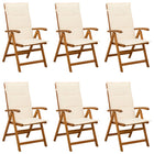 Tuinstoel recliner massief acaciahout 6 stuks