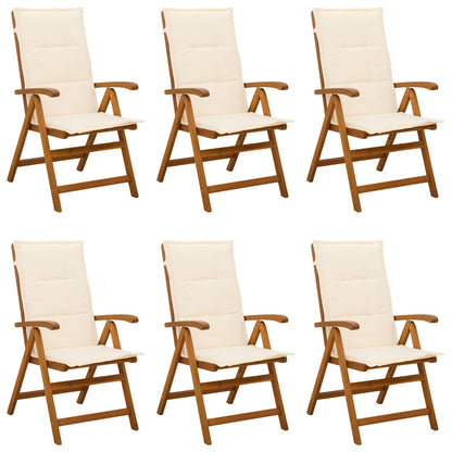 Recliner Tuinstoelen 6 st Naturel Massief Acaciahout