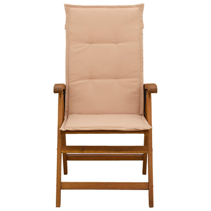 Recliner Tuinstoelen 6 st Naturel Massief Acaciahout