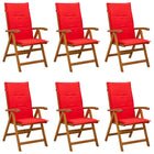Tuinstoelen set van 6 massief acaciahout