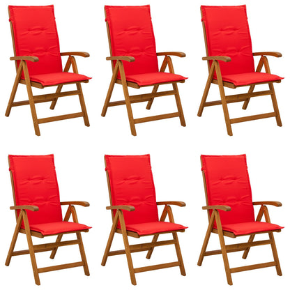 Recliner Tuinstoelen 6 st Naturel Massief Acaciahout