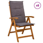 Recliner tuinstoelen 8 st massief acaciahout naturel