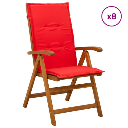 Recliner Tuinstoelen 8 st Naturel Massief Acaciahout