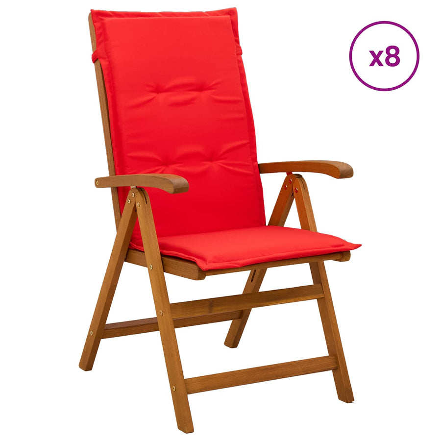 Recliner Tuinstoelen 8 st Naturel Massief Acaciahout