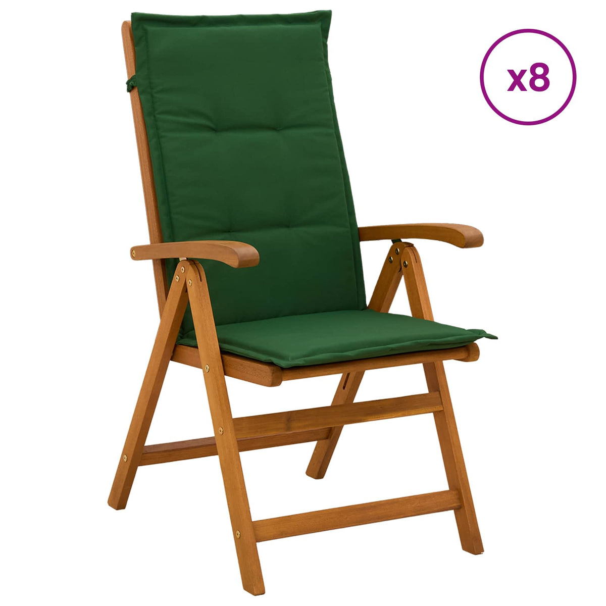 Recliner Tuinstoelen 8 st Naturel Massief Acaciahout