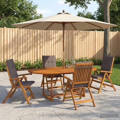 5-delige tuin eetset Naturel Massief Acaciahout