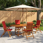 Eettafelset acaciahout 200x100 cm 4 stoelen