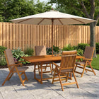 Eettafelset acaciahout 200x100 cm met 4 stoelen