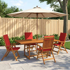 Eettafel set acaciahout 170x80x75cm 4 stoelen
