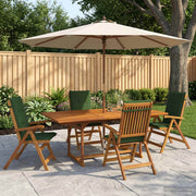 Eettafel 170x80x75 cm massief acaciahout met 4 stoelen