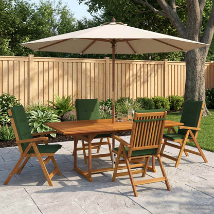 5-delige tuin eetset Naturel Massief Acaciahout