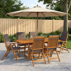 Tuin eethoek 7-delig massief acaciahout 170x80 cm
