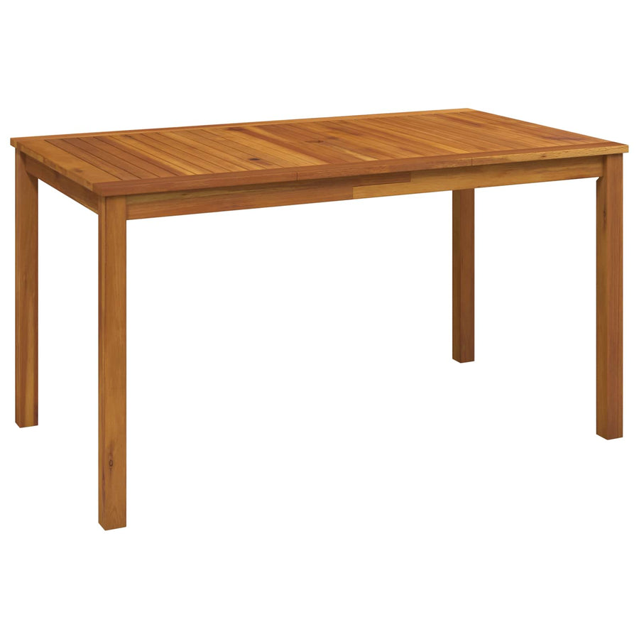 5-Piece Garden Dining Set Naturel Massief Acaciahout Crèmekleurig