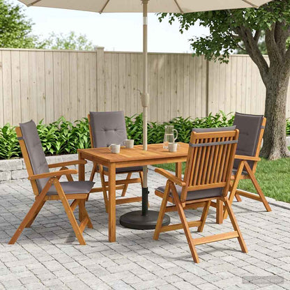 5-Piece Garden Dining Set Naturel Massief Acaciahout Antraciet