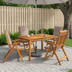 Eettafel set acaciahout 5-delig