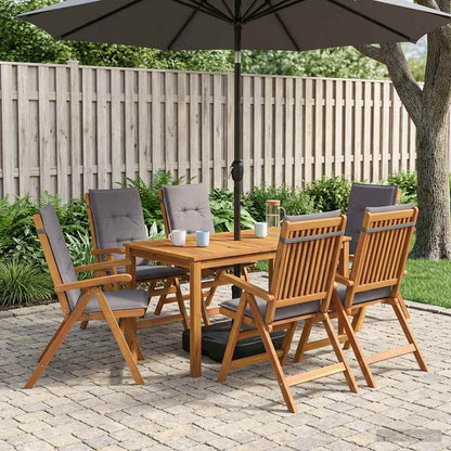7-Piece Garden Dining Set Naturel Massief Acaciahout Antraciet