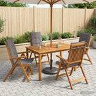 Tuin eettafelset massief acaciahout 150x90x75 cm